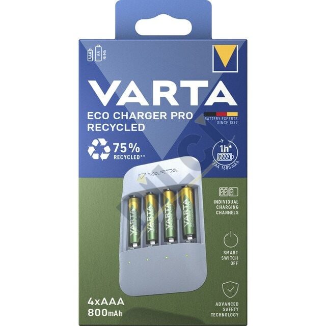 Varta 57683  Eco Charger Pro Recycled  (4x800Mah)
