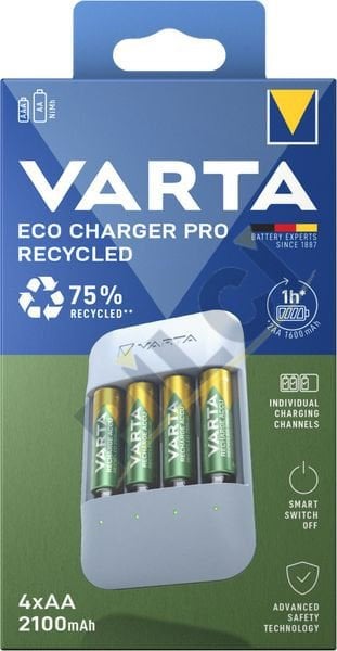 Varta 57683 Eco Charger Pro Recycled  (4x2100Mah)