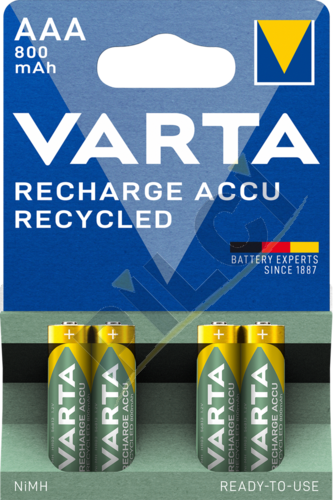 Varta 56703  Recharge Accu Recycled AAA (4x800 mAh)