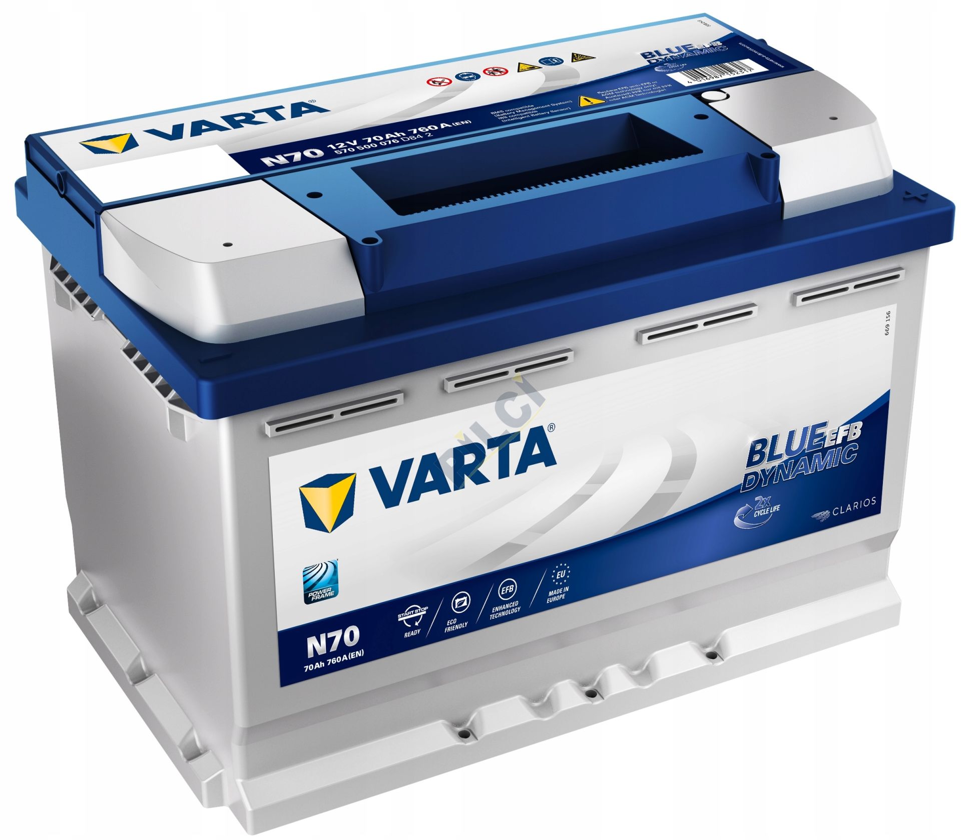 VARTA N70 BLUE DYNAMIC EFB 70 760 CCA